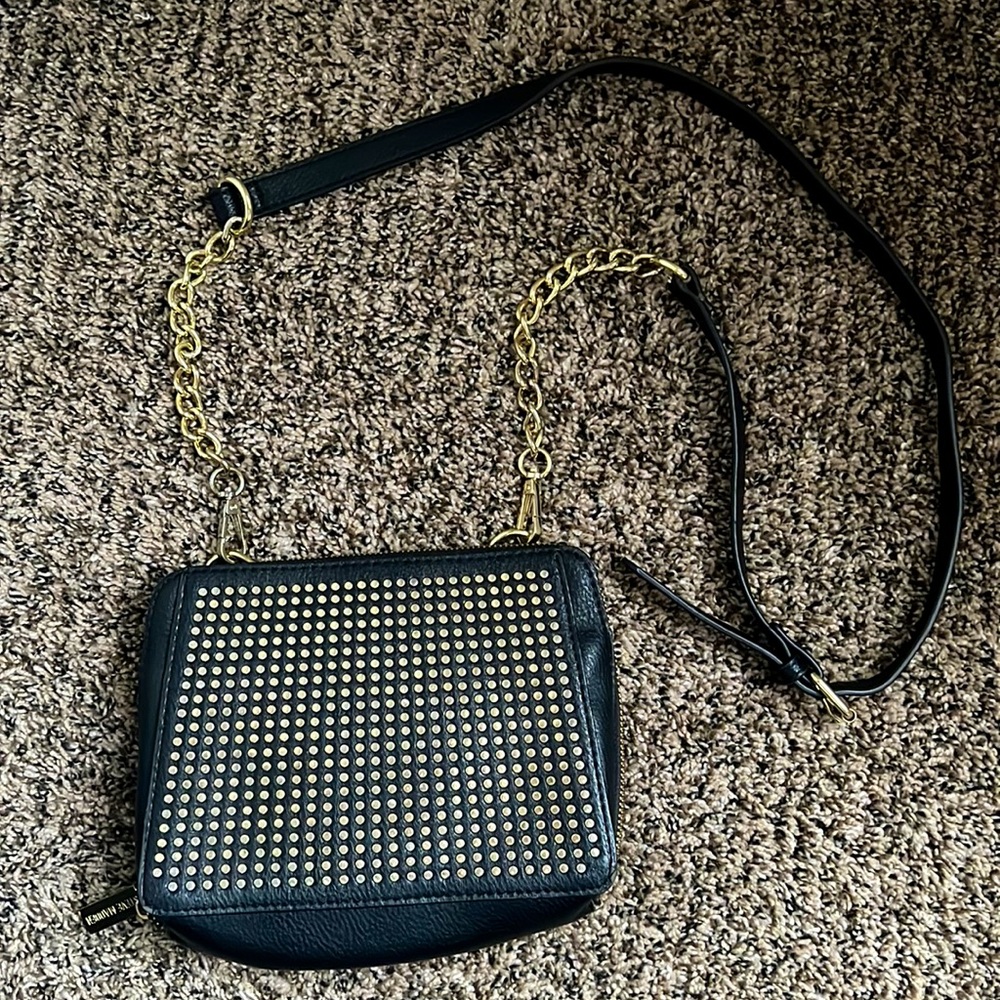Steve Madden Gold Faux Leather Studded Cross Body